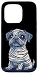 Coque pour iPhone 15 Pro Chien mignon comme momie pour les amoureux des chiens et des momies