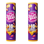 Jelly Bean Factory Gourmet Tube | 18 Fruit Mix | Gluten and Gelatine free | Impulse candy (1 x 90g) (Pack of 2)