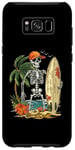 Coque pour Galaxy S8+ Squelette Surf Halloween Planche de surf Hawaï