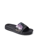 Reef Womens One Slide Blossom Sandals - Dark Grey - Size UK 8