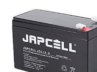 Japcell Agm-Batteri 12V - Jcl12-9, 9,0Ah 4,8Mm Terminaler Blybatteri