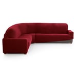 MAXIFUNDAS FUNDAS DE SOFA & CHAISE LONGUE. Corner Sofa Cover Relive Red Super Elastic Protective Cover for Corner Sofa