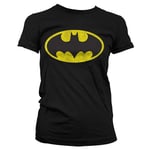 Batman Distressed Logo Girly T-Shirt, T-Shirt