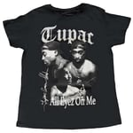 Tupac Shakur Dam/Kvinnor All Eyez On Me Bomull T-shirt 16 UK Black 16 UK