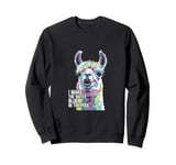 Funny Llama "I Make the Water Blue" Pool Party Joke Sweatshirt