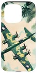 Coque pour iPhone 15 Pro Bombardier B-17G Green Pop Art Tropical B-17 Flying Fortress de la Seconde Guerre mondiale