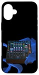 Coque pour iPhone 16 Plus Disc Jockey Space Age Console de mixage audio Mix DJ