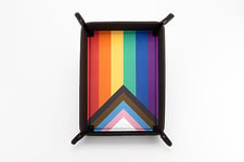 Pride Fold Up Velvet Dice Tray Rainbow Flag