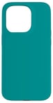 Coque pour iPhone 15 Pro Couleur bleu sarcelle simple