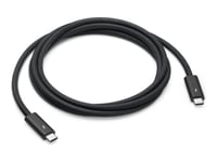 Apple Thunderbolt 4 Pro - Thunderbolt-Kabel - 24 Pin Usb-C (Hann) Til 24 Pin Usb-C (Hann) - Usb 3.2 / Usb4 / Thunderbolt 3 / Thunderbolt 4 / Displayport - 1.8 M - Støtte For Kjedekopling, Aktiv - Svart