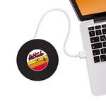 MUSTARD - Hot-Tracks Cup Warmers I USB Powered Cup Warmer I Mug Warmer for Desk I Coffee Cup Warmer for Desk USB I Cup Heater USB I Electric I Portable Cup Heater I Vinyl Record- Black