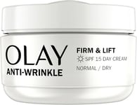 Olay Anti-Wrinkle Firm & Lift Day Cream With SPF15, Helps To Visibly Reduce Fin