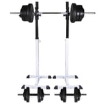 Barbell Squat Rack with Barbell and Dumbbell Set 60.5 kg