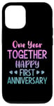 iPhone 12/12 Pro First 1st 1 year Wedding Anniversary Happy Husband Wife Case