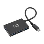 TRIPP LITE USB C Hub 4-Port USB-A Compact USB 3.1 Gen 1 Portable Aluminum Housing Thunderbolt 3 Compatible 5 Gbps - hub - 4 porter