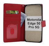 New Standcase Wallet Motorola Edge 50 Pro 5G (Röd)