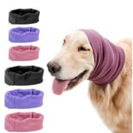 Husdjur Katt Hund Öronlappar Anti-brus Grooming Kläder Turban Mjuk purple M