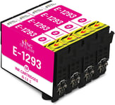 Neuf Imprimante Compatible Cartouches D'Encre Cyan, Magenta, Jaune, Noir Pour Epson T1295 \U2013 Epson Stylus Sx420 W, Sx425 W, Sx525Wd, Sx620Fw, Office B42Wd, Bx305 F, Bx305Fw, De, Bx320Fw, Bx525Wd,