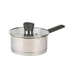 Russell Hobbs RH01162EU Excellence Collection 16 cm Casserole avec Couvercle en Verre, Acier Inoxydable, Finition Miroir Polie, Compatible Plaques à Induction, Passe au Lave-Vaisselle Silver