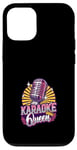 Coque pour iPhone 12/12 Pro Karaoké Queen Karaoké Chanteur Microphone Karaoké