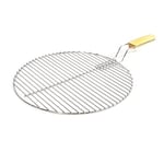 Wiltec Grille BBQ Ronde Ø 44,5cm Acier inoxydable Barbecue Charbon de bois/à gaz Barbecue à boule Grillade Cuisson Terrasse Jardin Plancha Viande Légumes