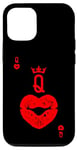 iPhone 15 Queen Of Hearts Card Valentine Lips. Valentine Kisses Case