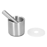 Mortar Pestle Set Stainless Steel Manual Garlic Mill Grinder Crusher Kitchen