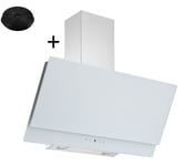 Hotte Aspirante Tête Gratuit 90 CM Blanc Hotte Murale Avec Filtre À