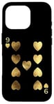 Coque pour iPhone 16 Pro 9 Nine of Hearts Poker Card Jeu de cartes Blackjack