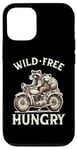 Coque pour iPhone 13 Wild Free Hungry Moto Biker Opossum Raton laveur