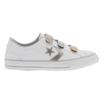 Baskets hautes Converse Chuck Taylor en cuir blanche avec velcro