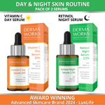 SKIN CARE BUNDLE Women Men Vitamin C Serum for face + Resurfacing Retinol Serum