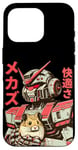 Coque pour iPhone 16 Pro Vintage Anime Hamster Love Mecha avec Hamster Friend Manga