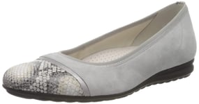 Gabor Shoes Comfort Sport, Ballerines Femme, Gris (Light Grey/Silber 40), 37 EU
