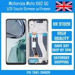 Motorola Moto G62 5G XT2223 LCD Touch Screen Display Digitizer Assembly w/ Frame