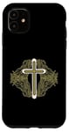 Coque pour iPhone 11 Croix simple Ailes d'ange Jésus Crucifix Hallowen