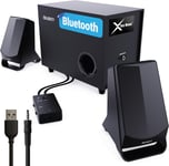 Haut-Parleurs Bluetooth Pour Pc Avec Subwoofer|80Watts,2.1 Stereo Sound Speakers For Gaming,Music,Movies|Eq Controls For Bass&Treble Adjustment Dx30