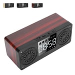 BT Mini Wireless Alarm Clock Outdoor Portable Plugin Card Bass Music Speaker NDE