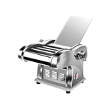 Pasta Machine Electric Pasta Maker Machine W 4 Blades and 6 Thickness Settings Perfect for Spaghetti Lasagna 220V 135W Pasta Cutter (Color : Silver, Size : 28.8X22.7X18.5CM) Adjustable Width