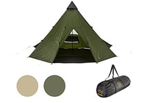 Grand Canyon Black Falls 8 - Tente Ronde pour 8 Personnes | Tente familiale, Tente de Groupe, Tente Pyramide, tipi | Capulet Olive (Vert)