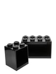 LEGO STORAGE Lego Brick Shelf 4+8 Set Svart