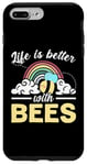 iPhone 7 Plus/8 Plus Life Is Better With Bees Rainbow Case