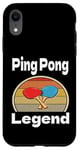 Coque pour iPhone XR Funny Ping Pong Legend Lover Game Winner Retro Humour