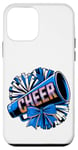 Coque pour iPhone 12 mini Mégaphone Bleu et Pompons de l'Équipe de Cheerleading