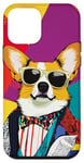 Coque pour iPhone 12 mini Corgi Dog Fashion, joli pop art coloré