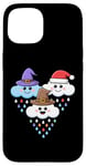 iPhone 15 White Clouds Rain Drop Christmas Costume Holiday for kids Case