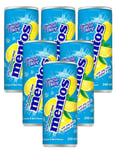 24 st Mentos Lemon & Mint Soda - Kolsyradfri Läskedryck med Kokosgelebitar 240 ml - Hel Låda