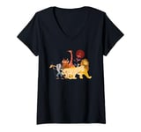 Womens Disney The Lion King Simba Nala Timon Pumbaa Animal Family V-Neck T-Shirt