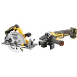 Dewalt - Scie circulaire sans fil XR 18V - sans batterie ni chargeur - 184mm compatible rail de guidage DCS572NT-XJ & Meuleuse XR 18 V 125 mm Brushless DEWALT DCG405NT (machine nue)