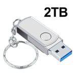 Clé USB haute vitesse en métal,clé USB 2023,clé USB portable,mémoire SSD,2 To,16 To,4 To,8 To,3.0 - Type silver 2TB #A